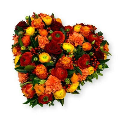 Herz orange/rot
