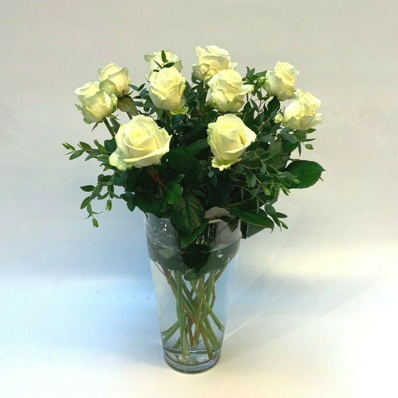 Rosen weiss mit grün