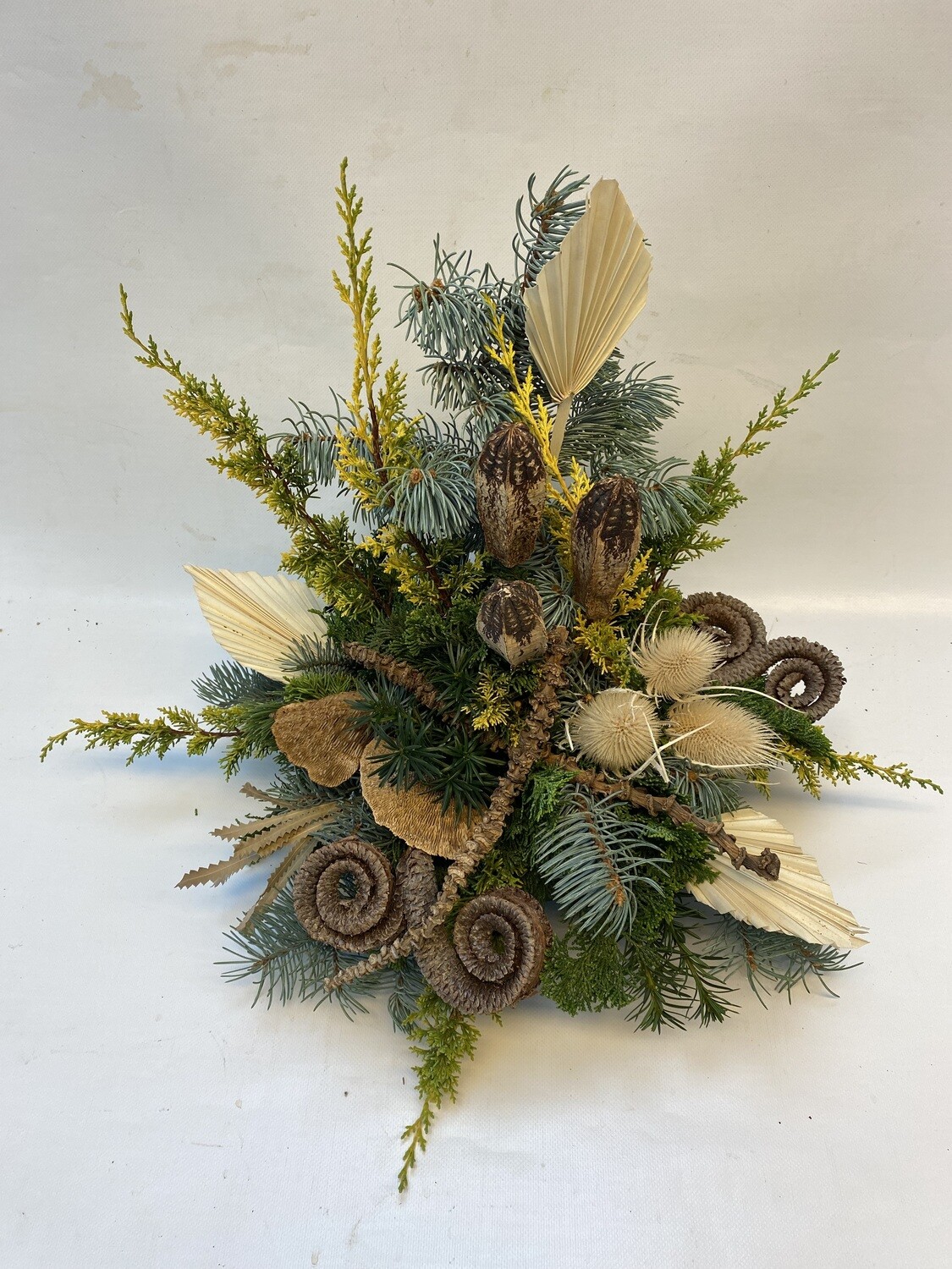 Winterarragement weiss/braun