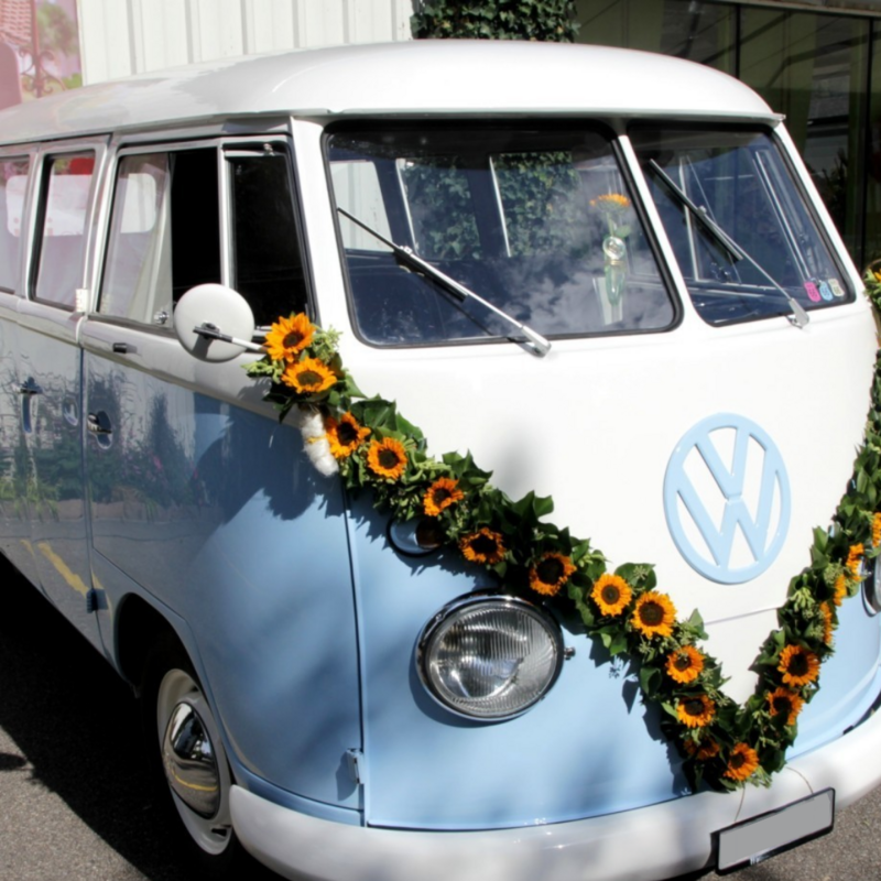 Autoschmuck Girlande pro Meter - Sommerblumen