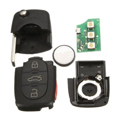 Выкидной ключ зажигания (4 кнопки) 315MHz ID48 для Audi A4, Audi A6, Audi TT