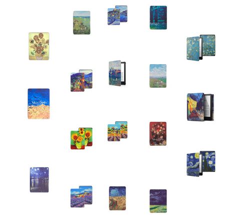 CAWA Slim Smart Case/Cover for Kindle Paperwhite 7&quot; (Gen 12 - 2024) - Paintings Collection