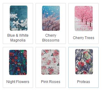 CAWA Slim Smart Case/Cover for Kindle Paperwhite 6" (Gen 10 - 2018) - Flower Patterns