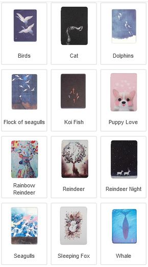 CAWA Slim Smart Case/Cover for Kindle Paperwhite 6" (Gen 10 - 2018) - Animal Collection