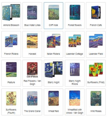 CAWA Slim Smart Case/Cover for Kindle Paperwhite 6.8" (Gen 11 - 2021) - Paintings Collection