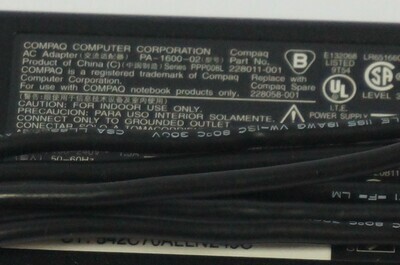 228058-001 - Compaq AC Adapter Evo N600C