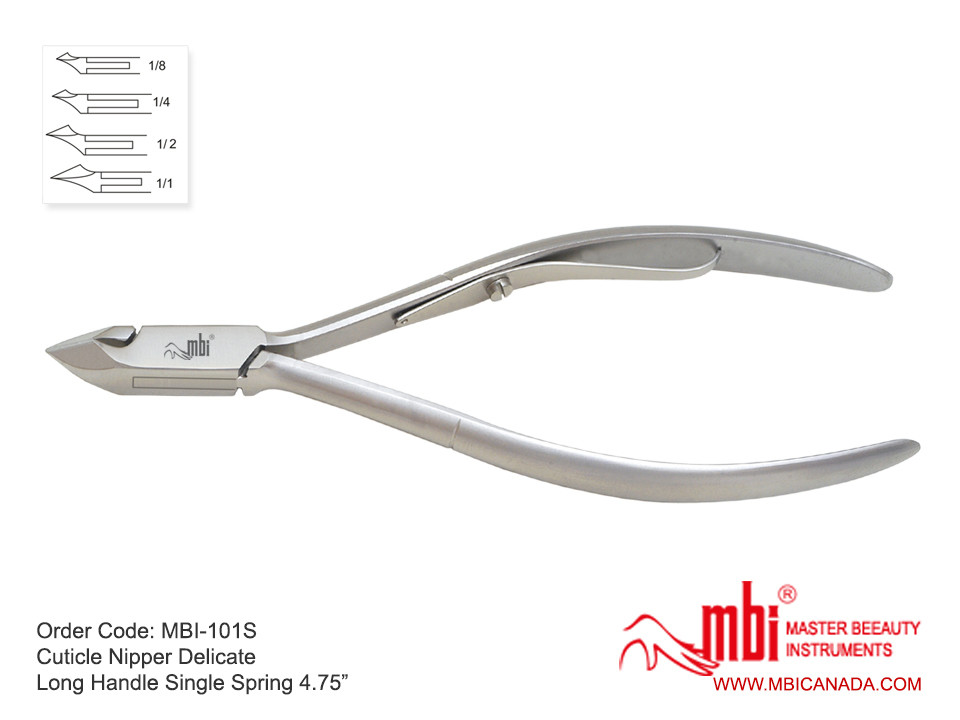 [MBI] 1/2 JAW 101S/101D Cuticle Nipper Long Handle (4.75″)