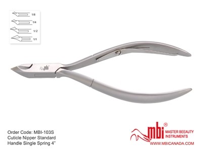 [MBI] 1/2 JAW 103S/103D Cuticle Nipper Standard Handle (4″)