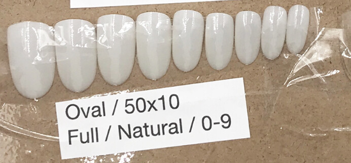 [generic] Oval Nail Tips Set (natural/clear)