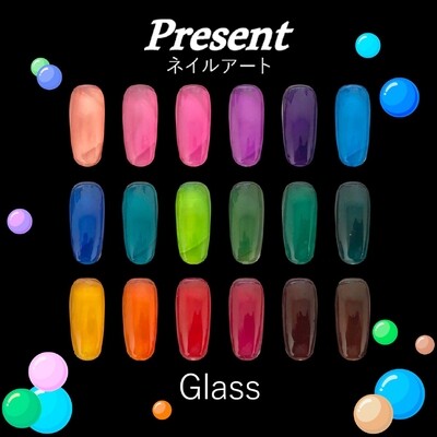 [Present] Gel Polish Glass Collection (18 colours)