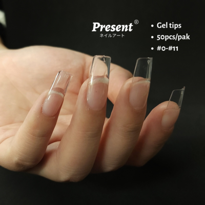 [Present] Soft Gel Nail Tips (Size 0-11) (clear)
