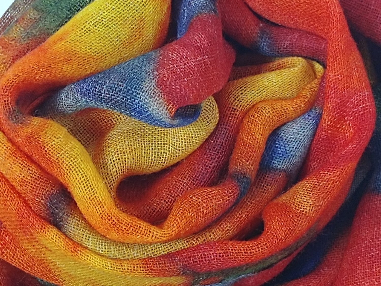 Bold Red 100% Wool Scarf