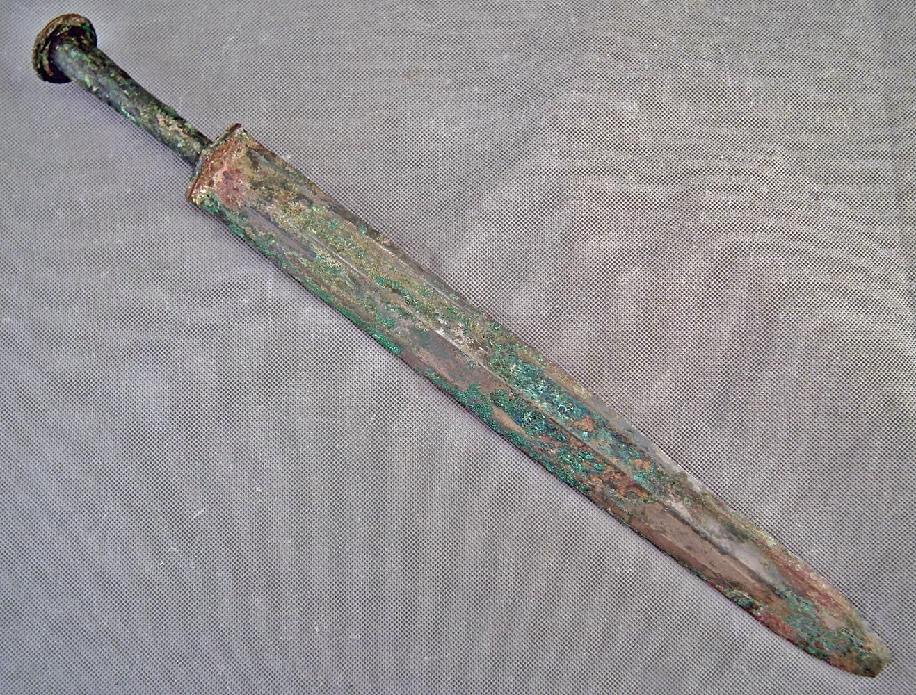 アンティーク 古銅鍍金 アラビアジャンビーヤ 模造刀 C 8749A