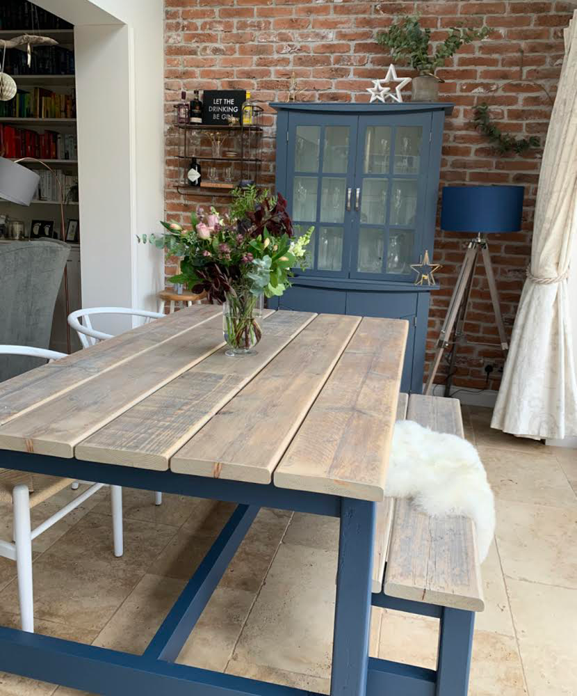 Rustic Dining Table & 1 Bench