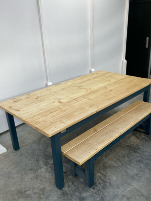 PRE-MADE Rustic Dining Table & 1 Bench