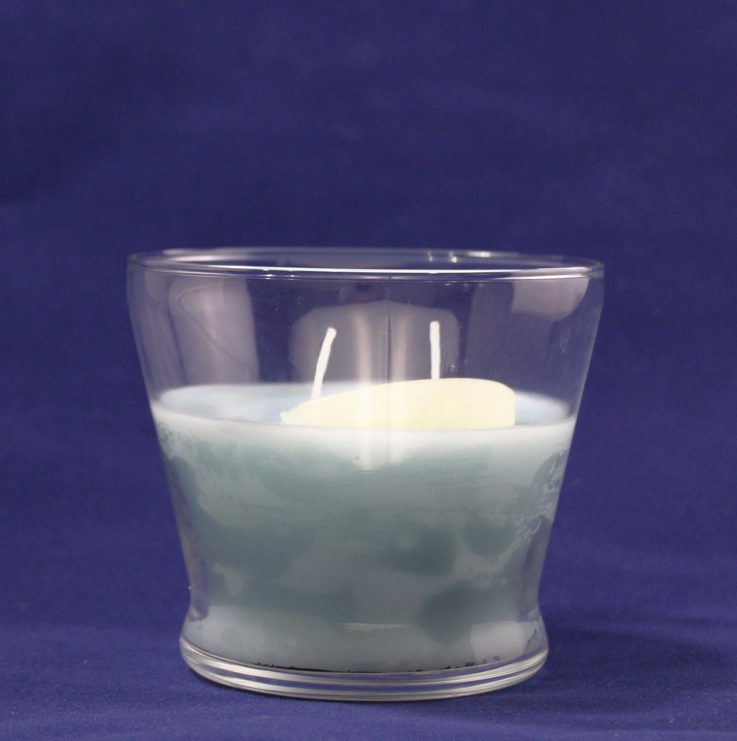 Black Cherry Scented Wax Candle In Flower Pot Glass - 2 wick