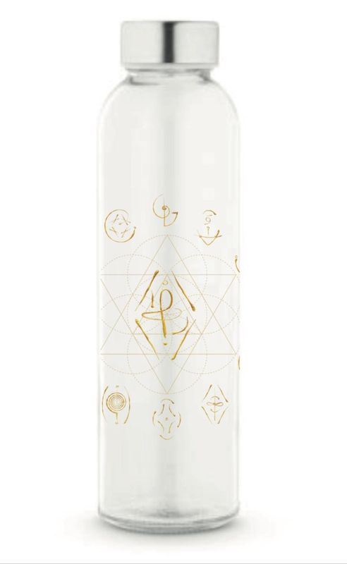 Garrafa para água ativada 500ml | Sublimada com Símbolos das 13 Mandalas