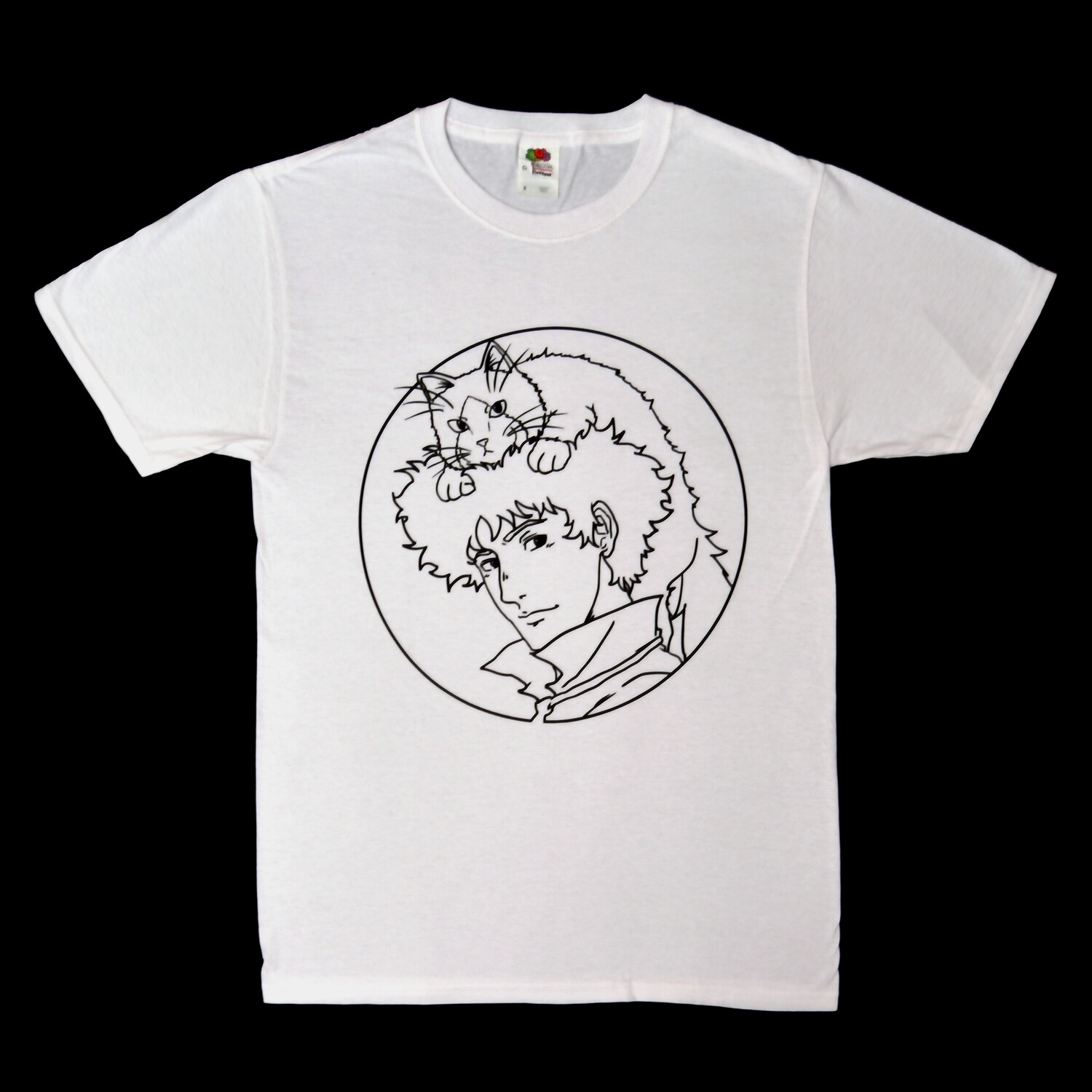 Spike Spiegel Cat T-Shirt (Line art)