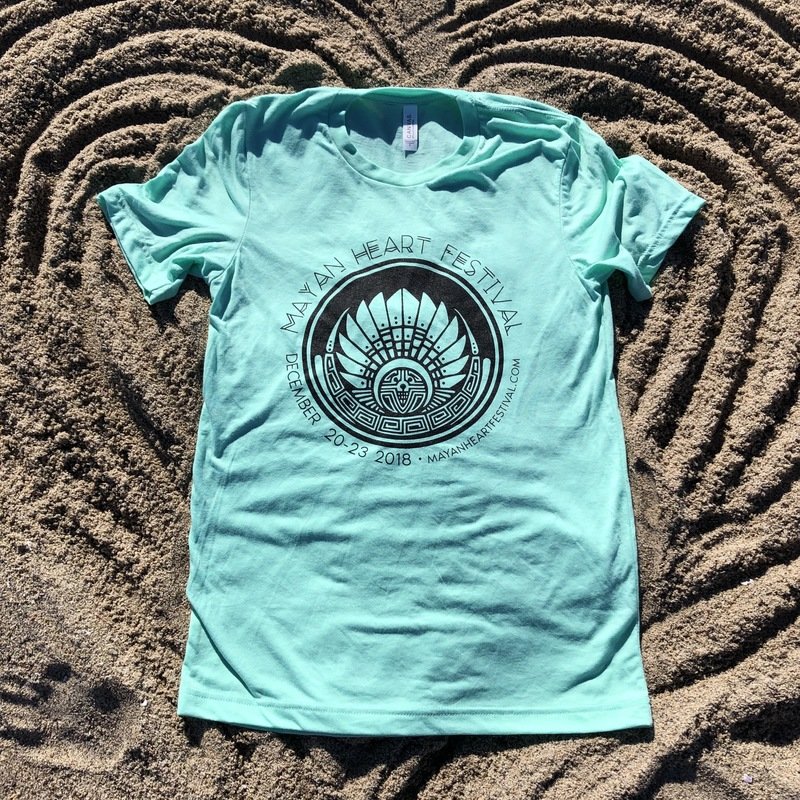 Mayan Heart Festival - Super Soft T-Shirt - Seafoam Green