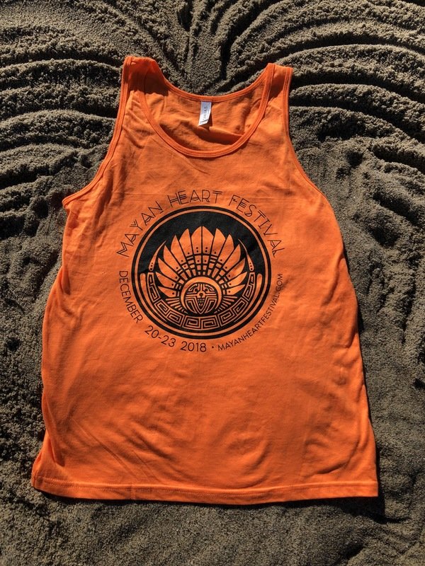 Mayan Heart Festival - Orange Unisex Tank