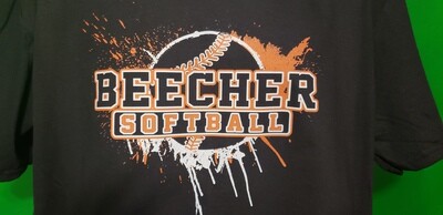 Beecher Softball Splatter Tee