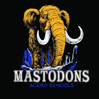 Mastodon Sketch on Black