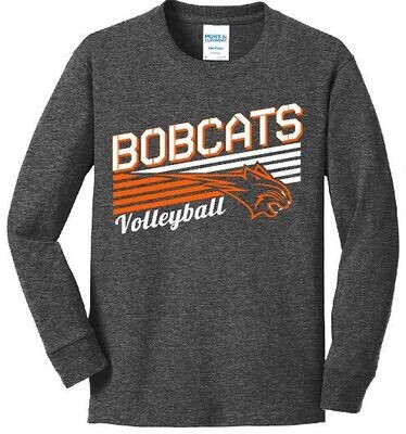 Orange Volleyball Slant on Dark Heather
