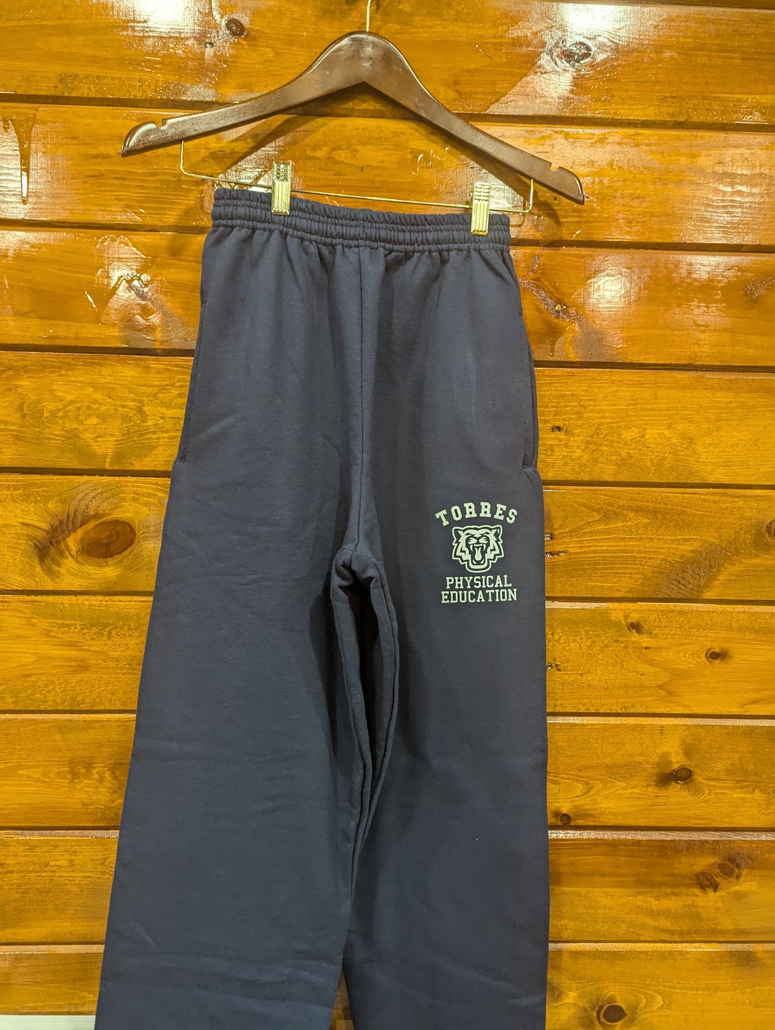 Navy Torres Sweatpants Wildcat Physical Education White Logo