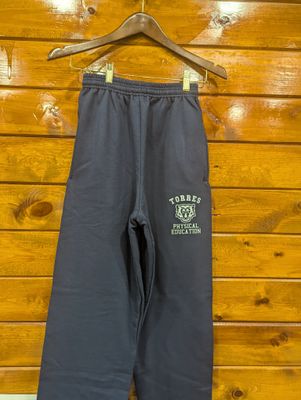 Navy Torres Sweatpants Wildcat Physical Education White Logo