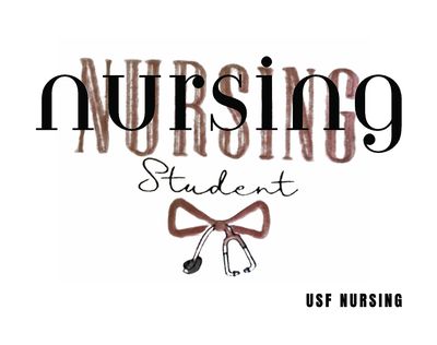 USF Nursing School Bow on White