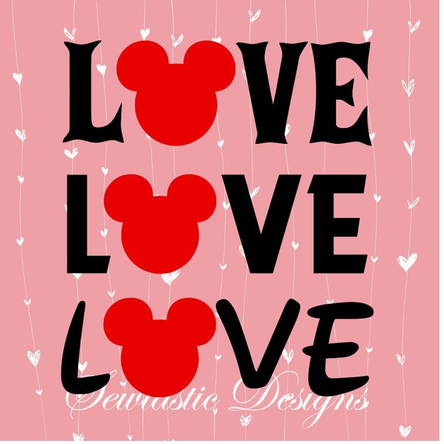 Download Mickey Love Svg Mickey Svg Disney Svg Cut File Iron On Decal Cricut Silhouette Scanncut Many More