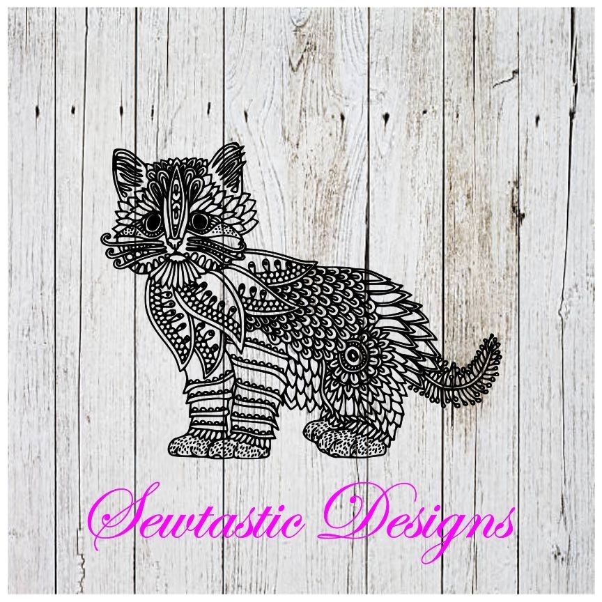 Download Cat Mandala Svg Cat Zentangle Svg Cat Svg Kitten Svg Mandala Svg Cut File Iron On