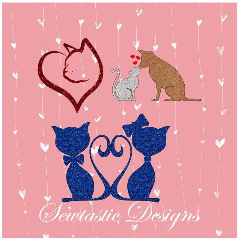 Animal Love SVG, Cat SVG, Dog SVG, Cats SVG, Cut File, Iron On, Decal, Cricut, Silhouette, ScanNCut &amp; Many More