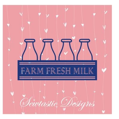 Farm Fresh Milk SVG, Farm Fresh SVG, Milk SVG, Cut File, Iron On, Decal, Cricut, Silhouette, ScanNCut &amp; Many More