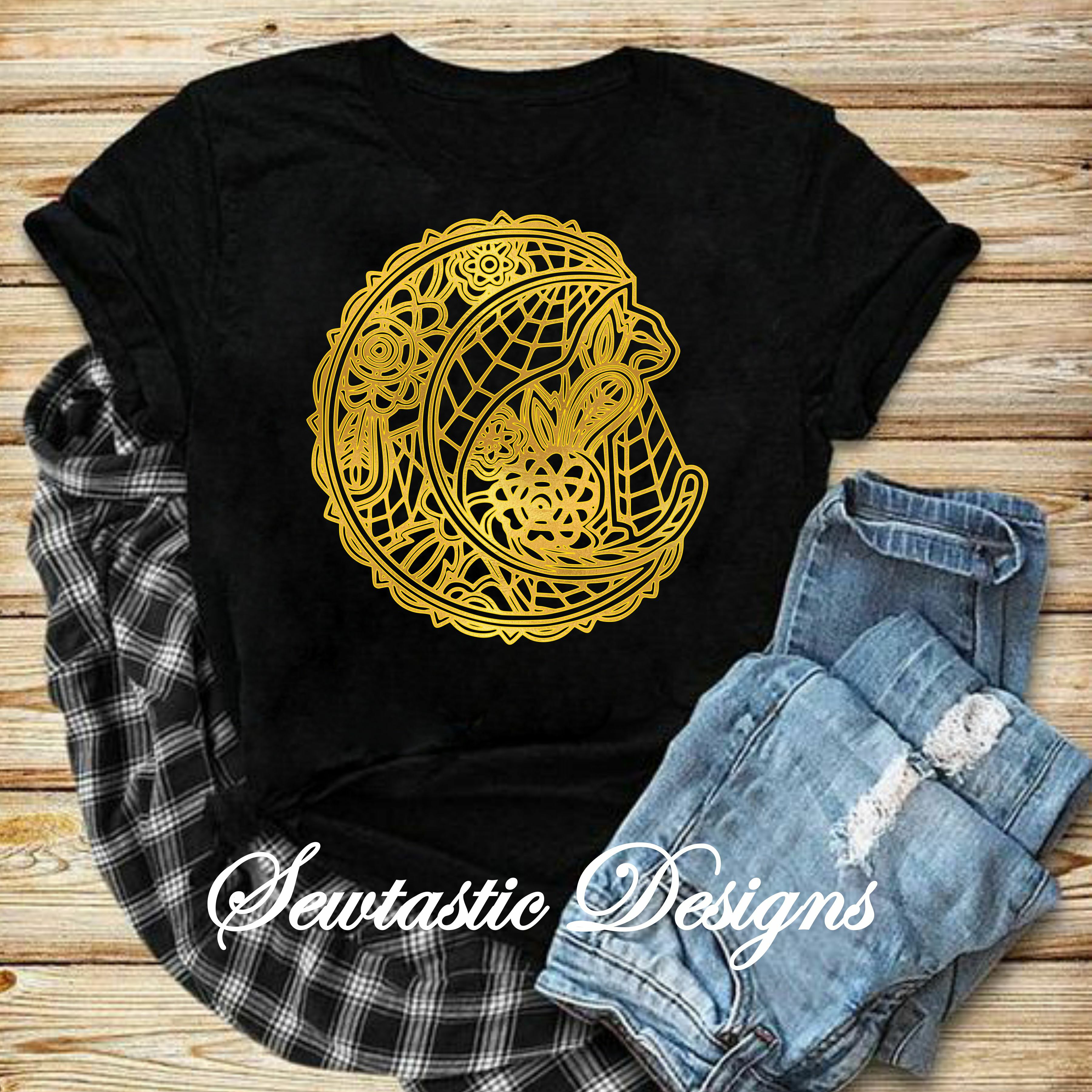 Download Cat Moon Mandala Svg Cat Mandala Svg Moon Mandala Svg Zentangle Svg Cat Svg Cut File Iron On Decal Cricut Silhouette Scanncut Many More