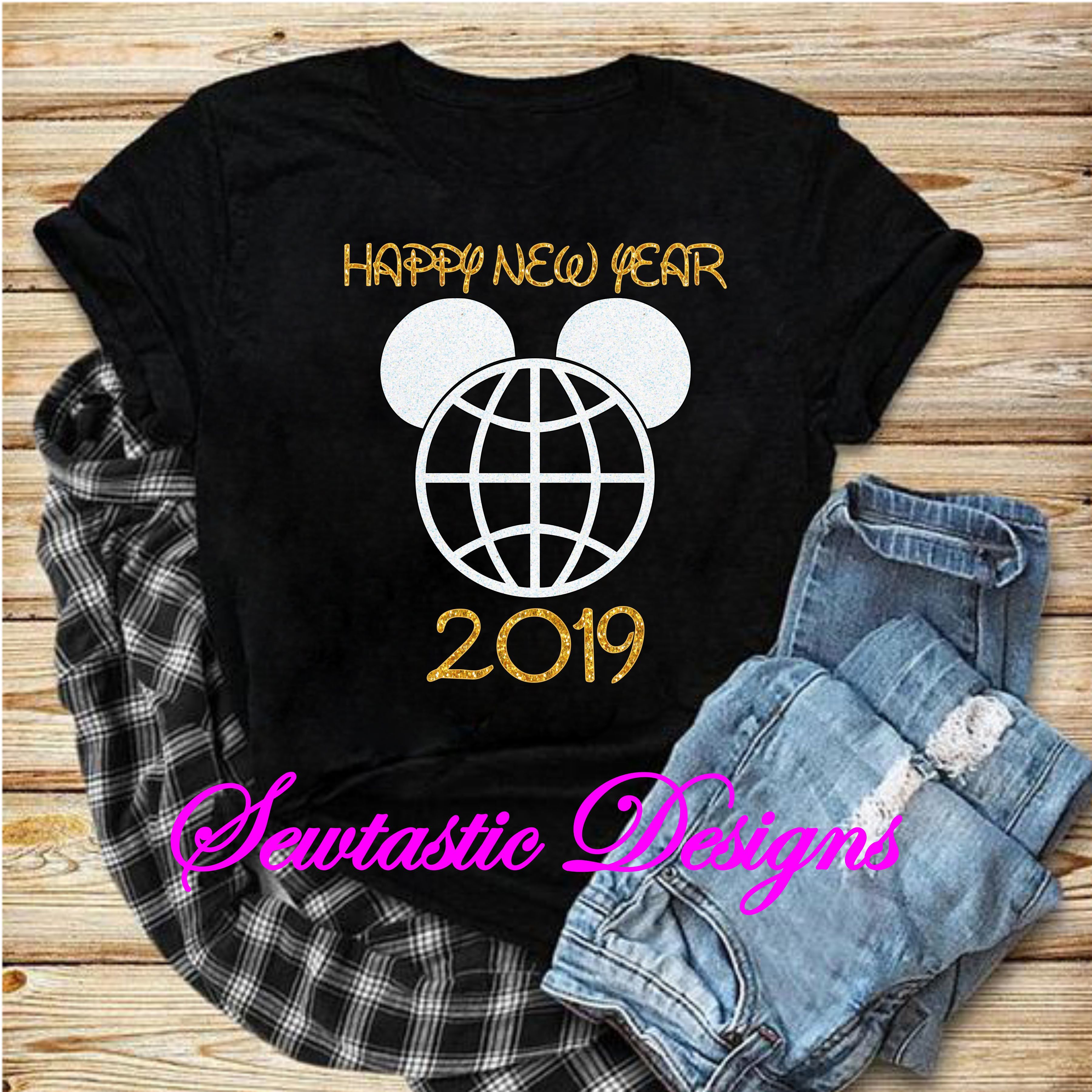 2019 Disney New Year Svg Cut File 2019 Svg Disney Svg New Year Svg Iron On Decal Cricut Silhouette Scanncut Many More