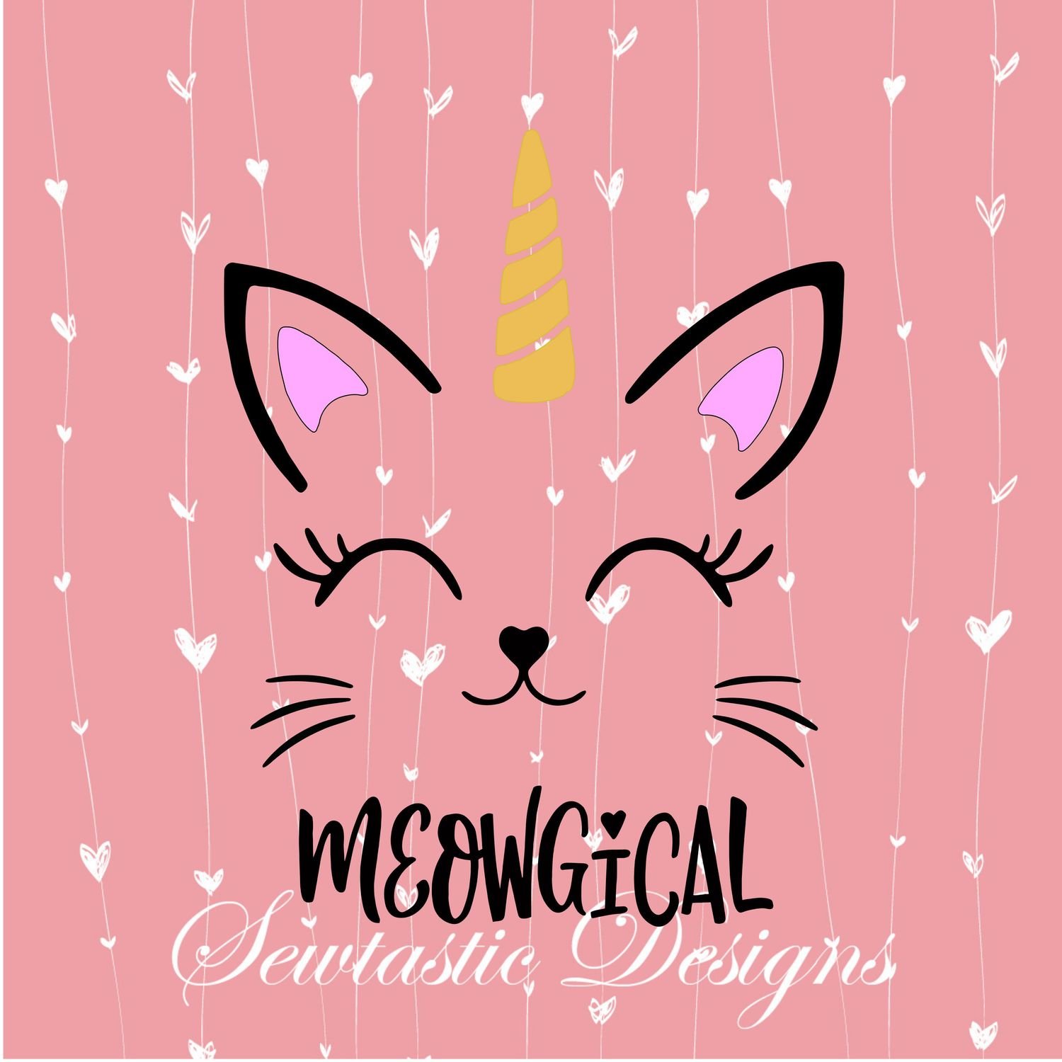 Meowgical SVG Cut File, Iron On, Decal, Cricut, Silhouette, ScanNCut