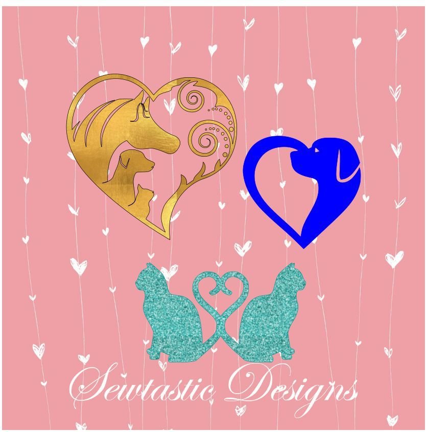 Download Animal Love Svg Cat Svg Dog Svg Horse Svg Love Svg Cut File Iron On Decal Cricut Silhouette Scanncut Many More