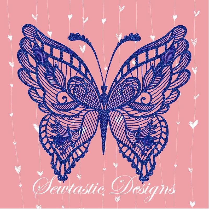 Butterfly Mandala Zentangle SVG, Butterfly SVG, Mandala SVG, Zentangle SVG, Cut File, Iron On, Decal, Cricut, Silhouette, ScanNCut &amp; Many More