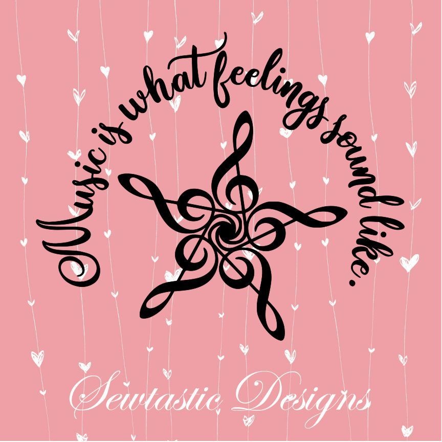 Music Is What Feelings Sound Like SVG, Music SVG, Feelings SVG, Cut File, Iron On, Decal, Cricut, Silhouette, ScanNCut &amp; Many More