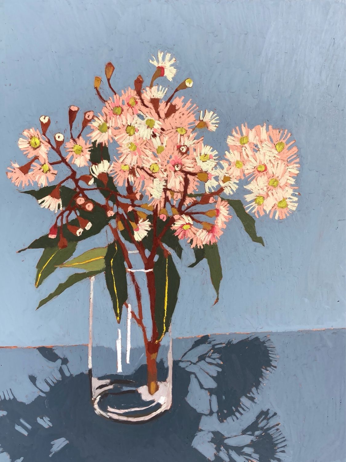 Coral Gum Blossom With Shadow ORIGINAL ARTWORK