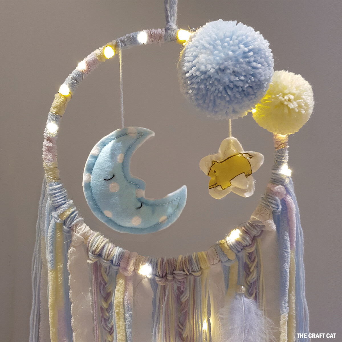 Moon Star Baby Nursery Dreamcatcher Diy Kit Ready