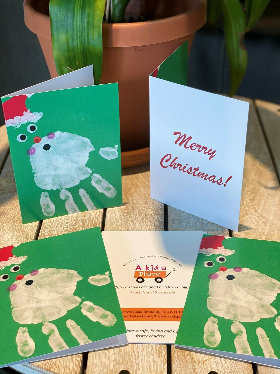 5 Santa Merry Christmas Cards