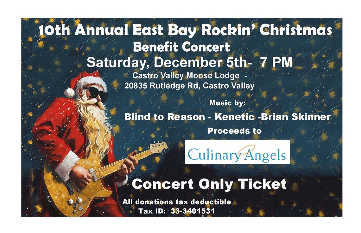 10th Annual East Bay Rockin' Christmas Concert Only