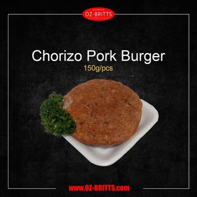 Chorizo Pork Burger (150g) - Price Each