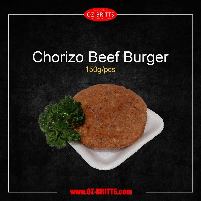 Chorizo Beef Burger (150g) - Price Each