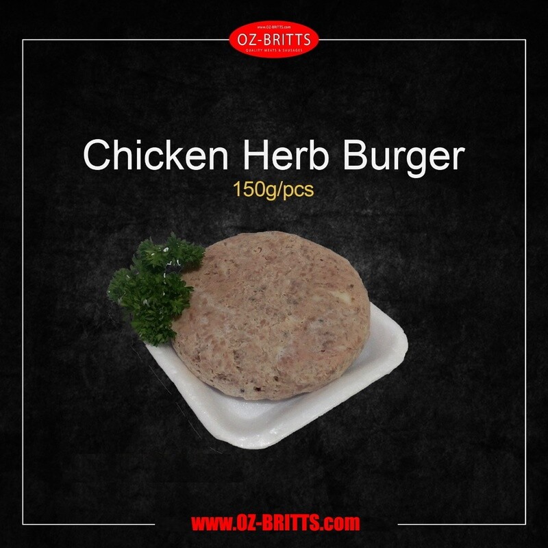 Chicken &amp; Herb Burger (150g) - Price Each