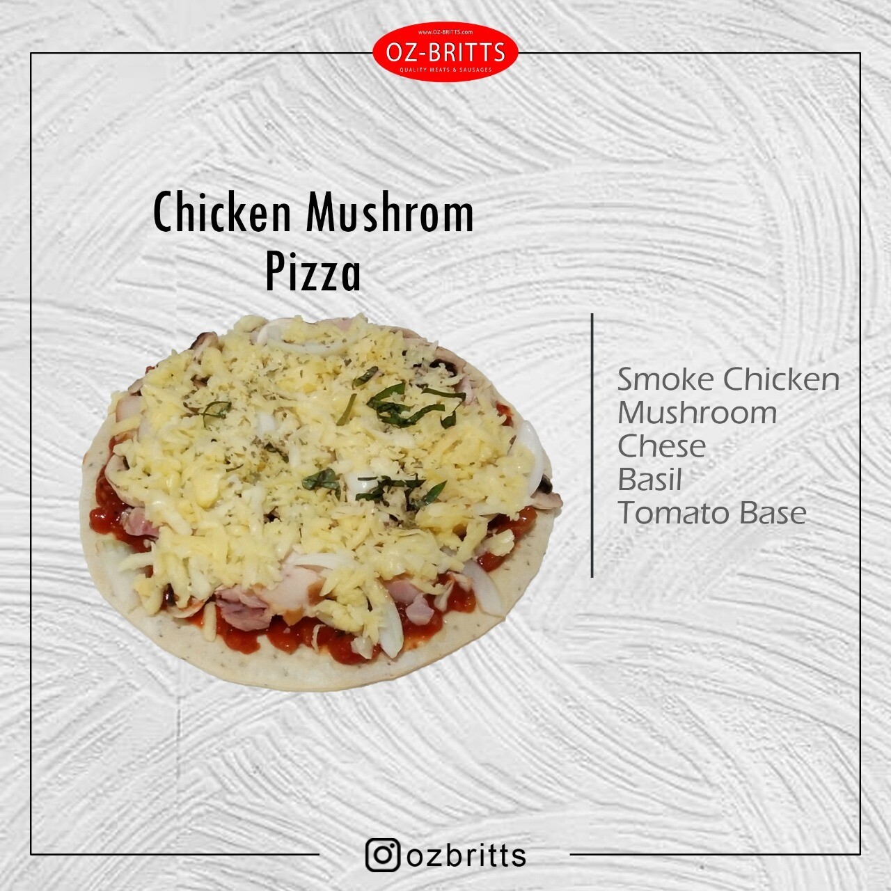 Pizza - Chicken & Mushroom