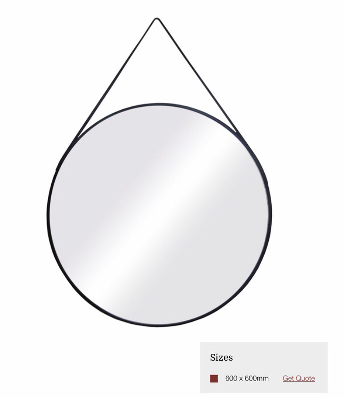 EMC029 Round, Hanging Mirror On Strap EMC029 Round, Hanging Mirror On Strap