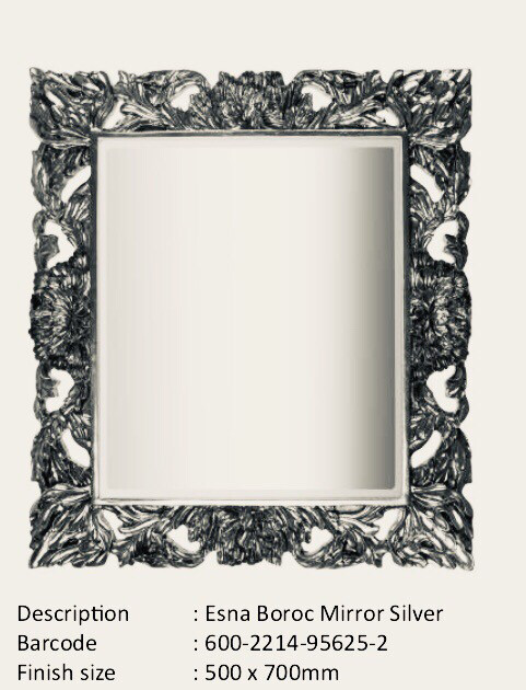 NWM95625-2 Esna Baroque Silver Mirror